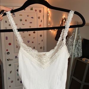 White Hollister lacey top size S